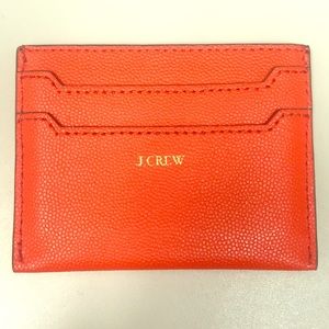 J. Crew (Leather Card Case) : Orange